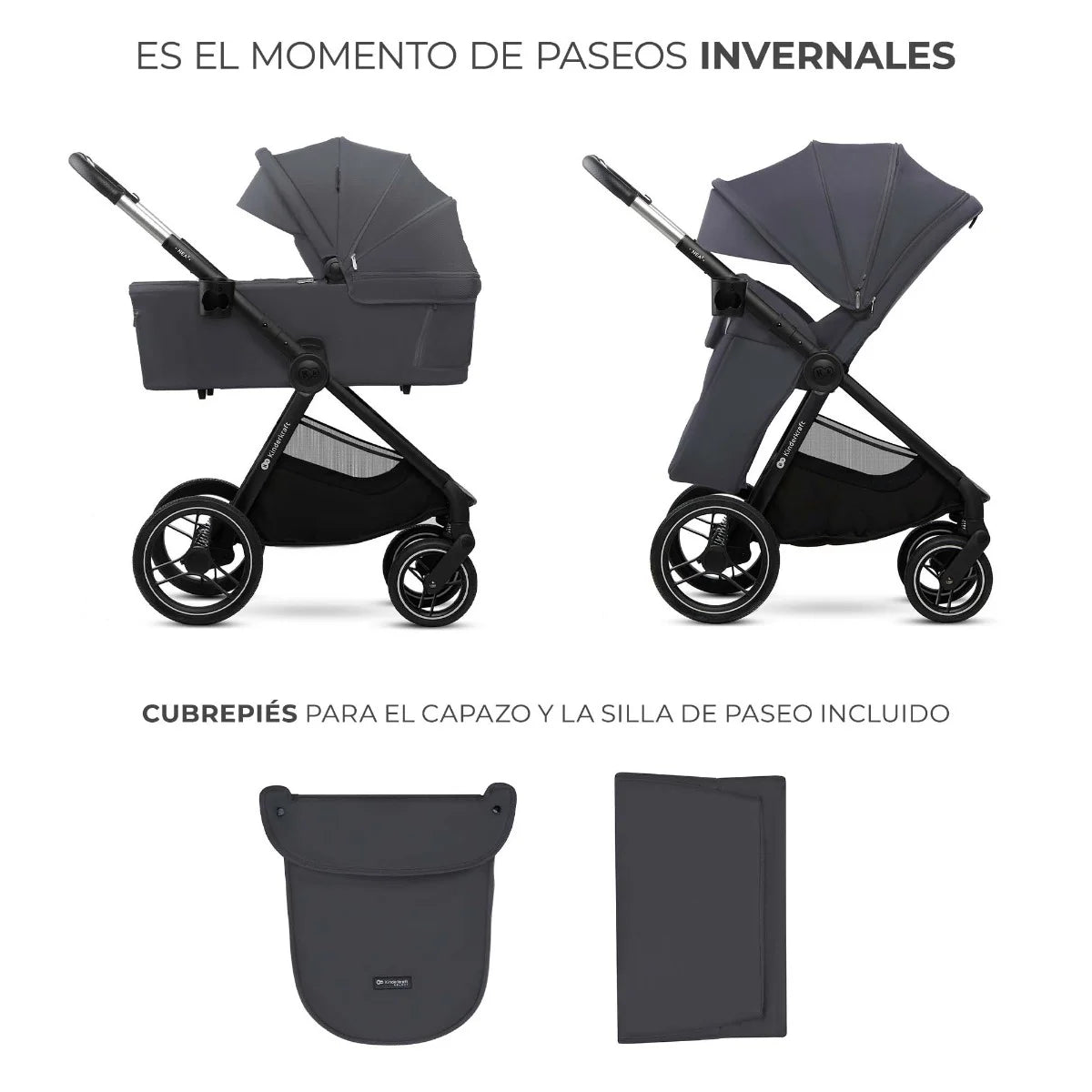 Kinderkraft carro bebé NEA 2 | carrito 2 piezas | carro bebé