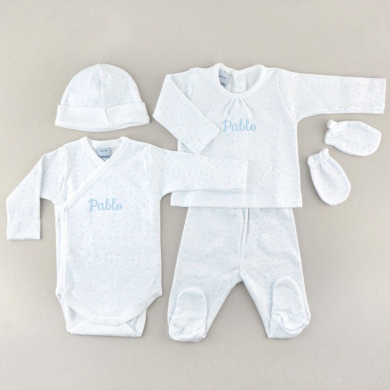 BABIDU Mi Primera Ropita Personalizada Estrellas 0M
