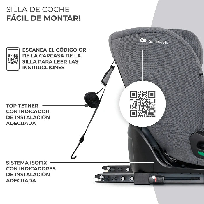 Kinderkraft oneto3 i-size | silla auto | silla coche de 76 - 150 cm