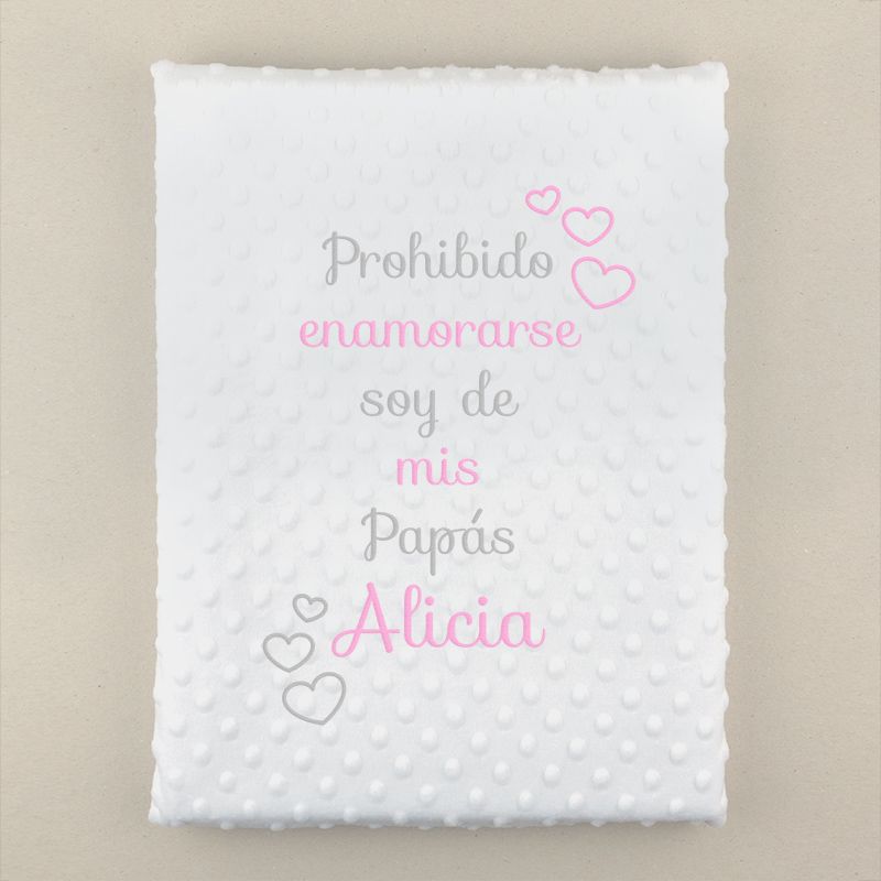 Manta Cuento con tu propia frase BLANCO