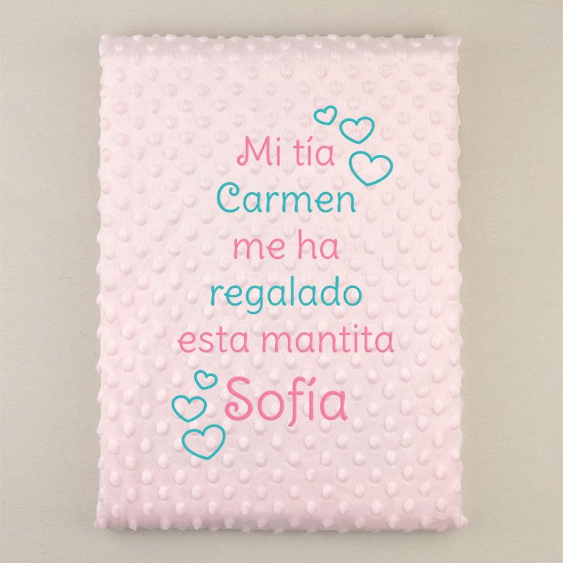 Manta Cuento con tu propia frase ROSA