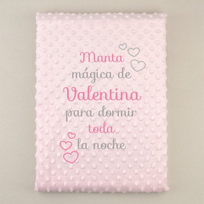 Manta Cuento con tu propia frase ROSA
