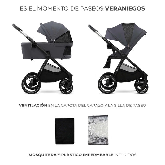 Kinderkraft carro bebé NEA 2 | carrito 2 piezas | carro bebé