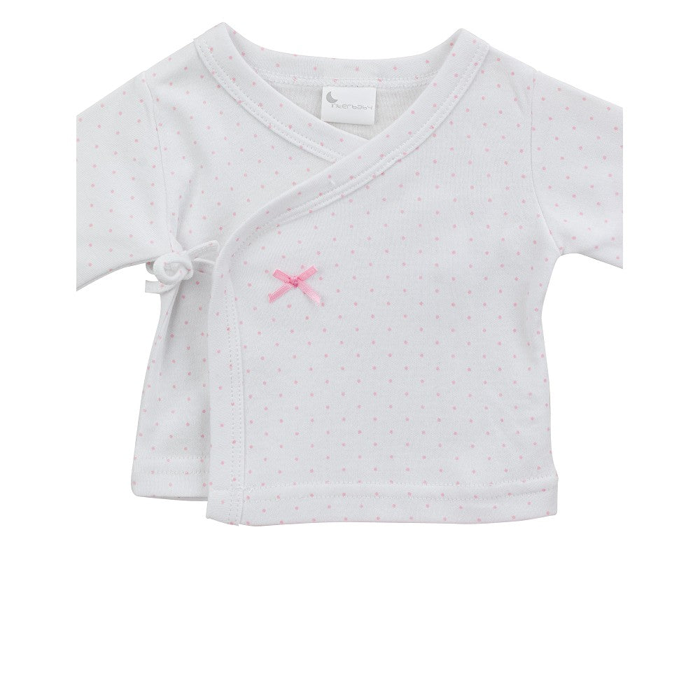 SET REGALO 5 PCS 100% ALG. T 0-6M TOPOS BAMBOO ROSA